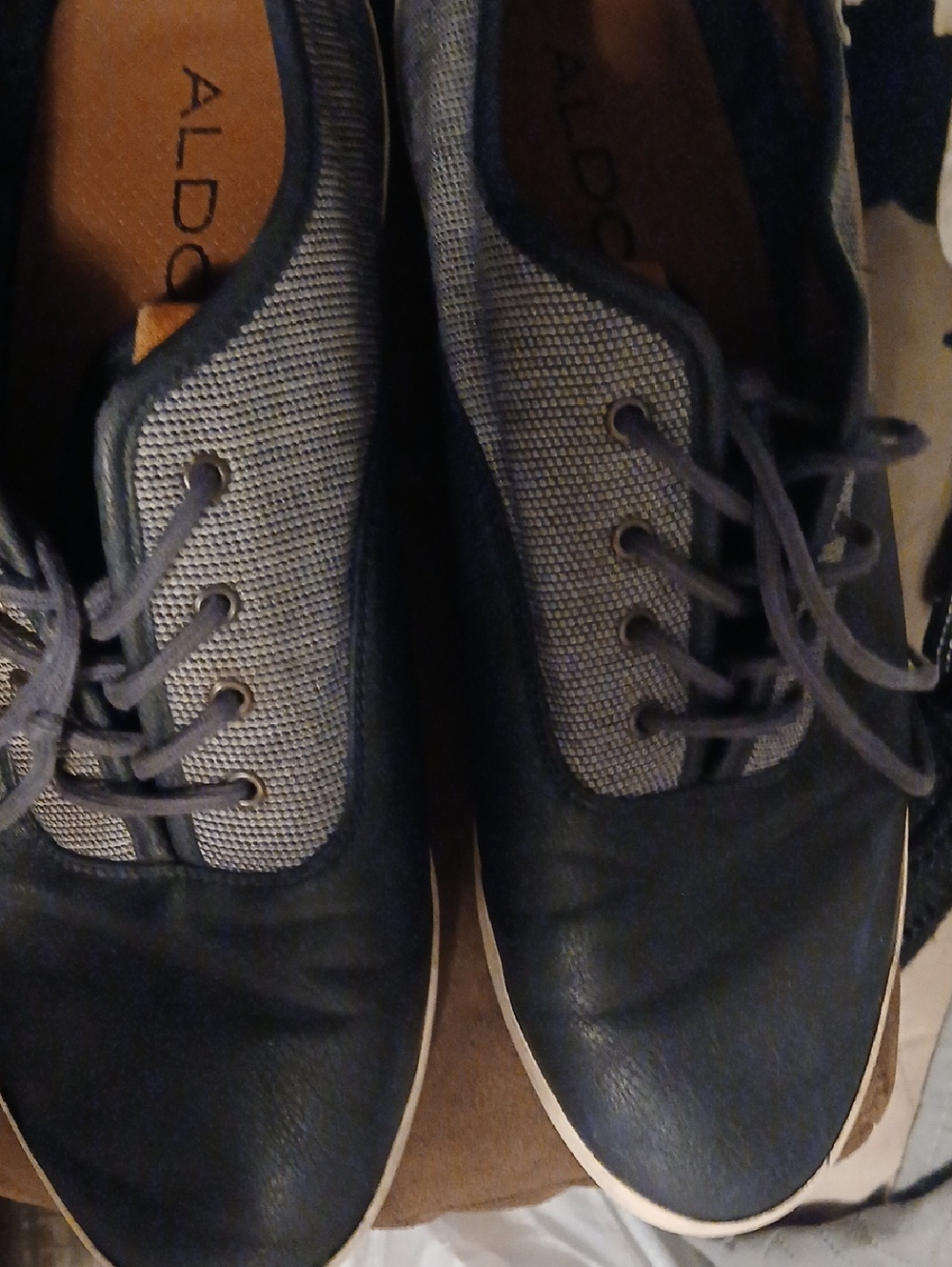 Aldo Men's Navy and Gray Lace-Up Sneakers